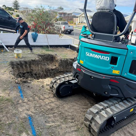 Bulk dig-out in a front yard